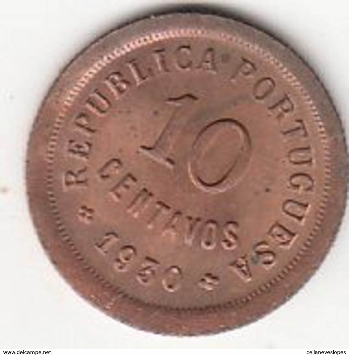 Cabo Verde, (24), 10 Centavos De Bronnze De 1930 Uncirculated, UNC - Cape Verde