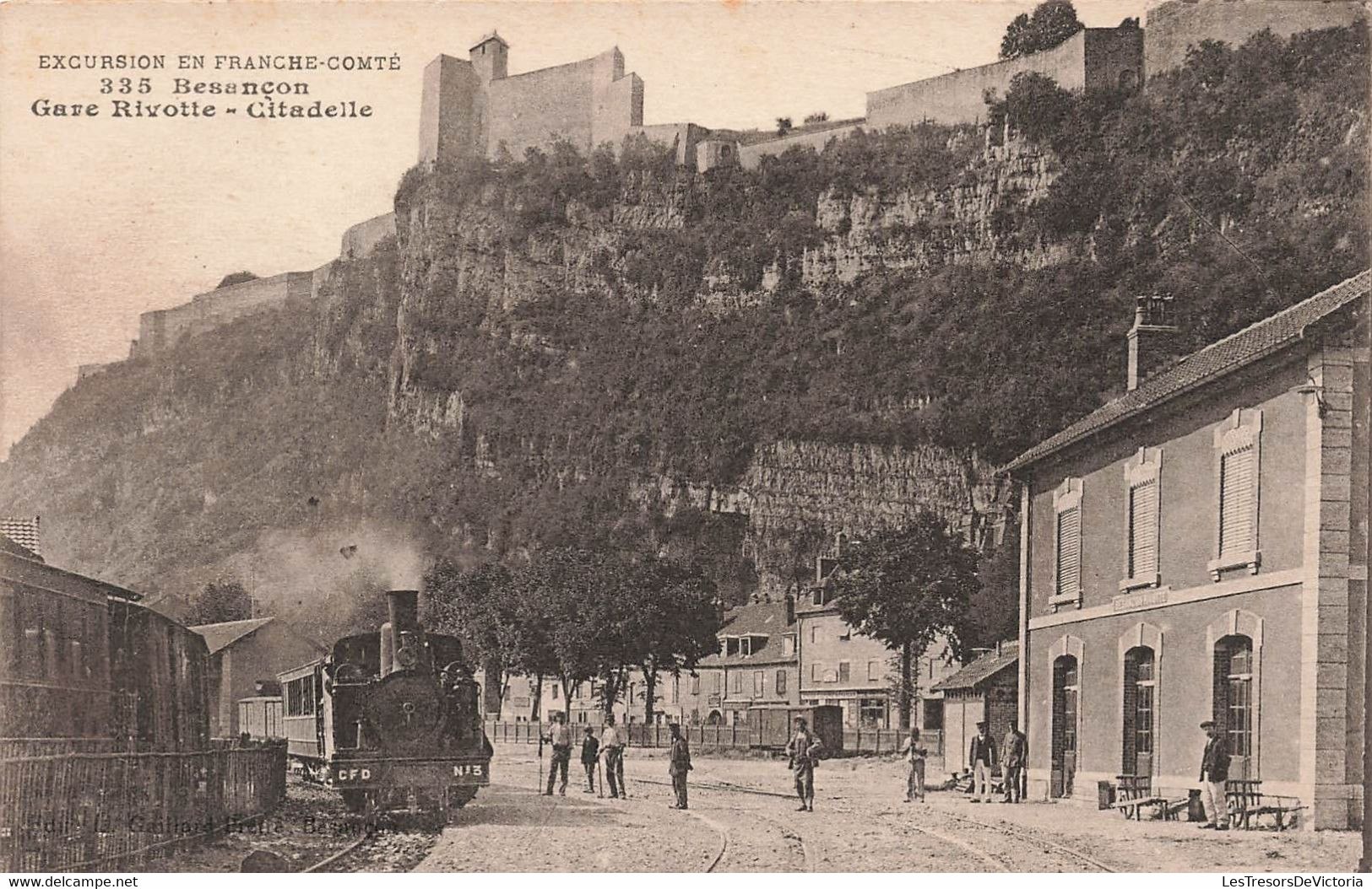 CPA GARES - Chemin De Fer - Besançon - Gare Rivotte Citadelle - La Gare - Train En Gare - - Bahnhöfe Mit Zügen