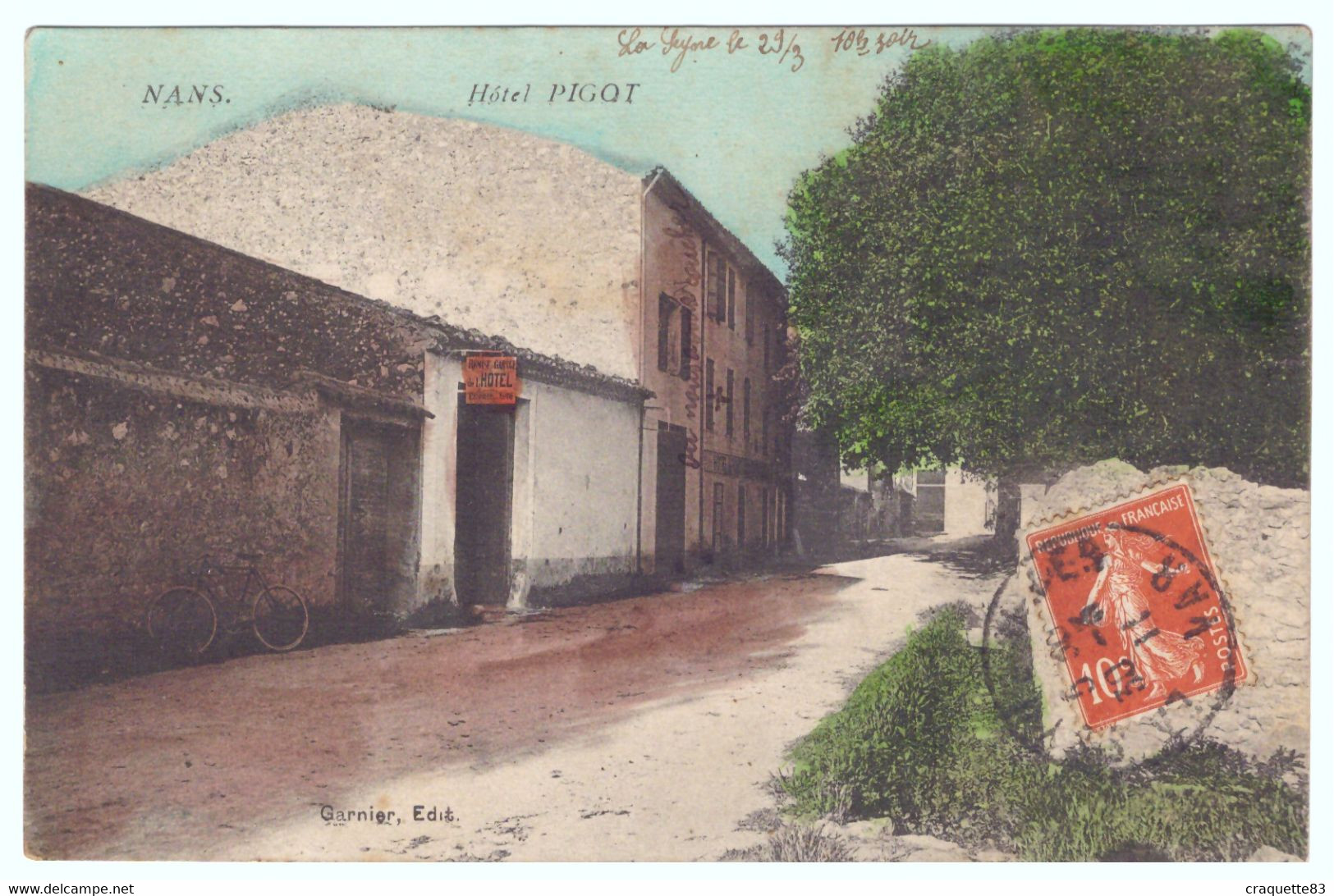 NANS   HOTEL PIGOT   1911 - Nans-les-Pins