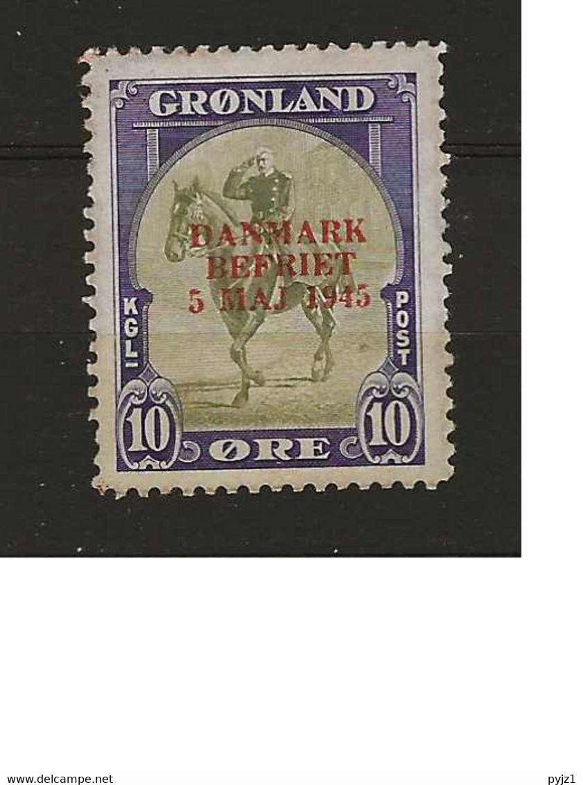 1945 MH Greenland Wrong Colour 20-I - Unused Stamps