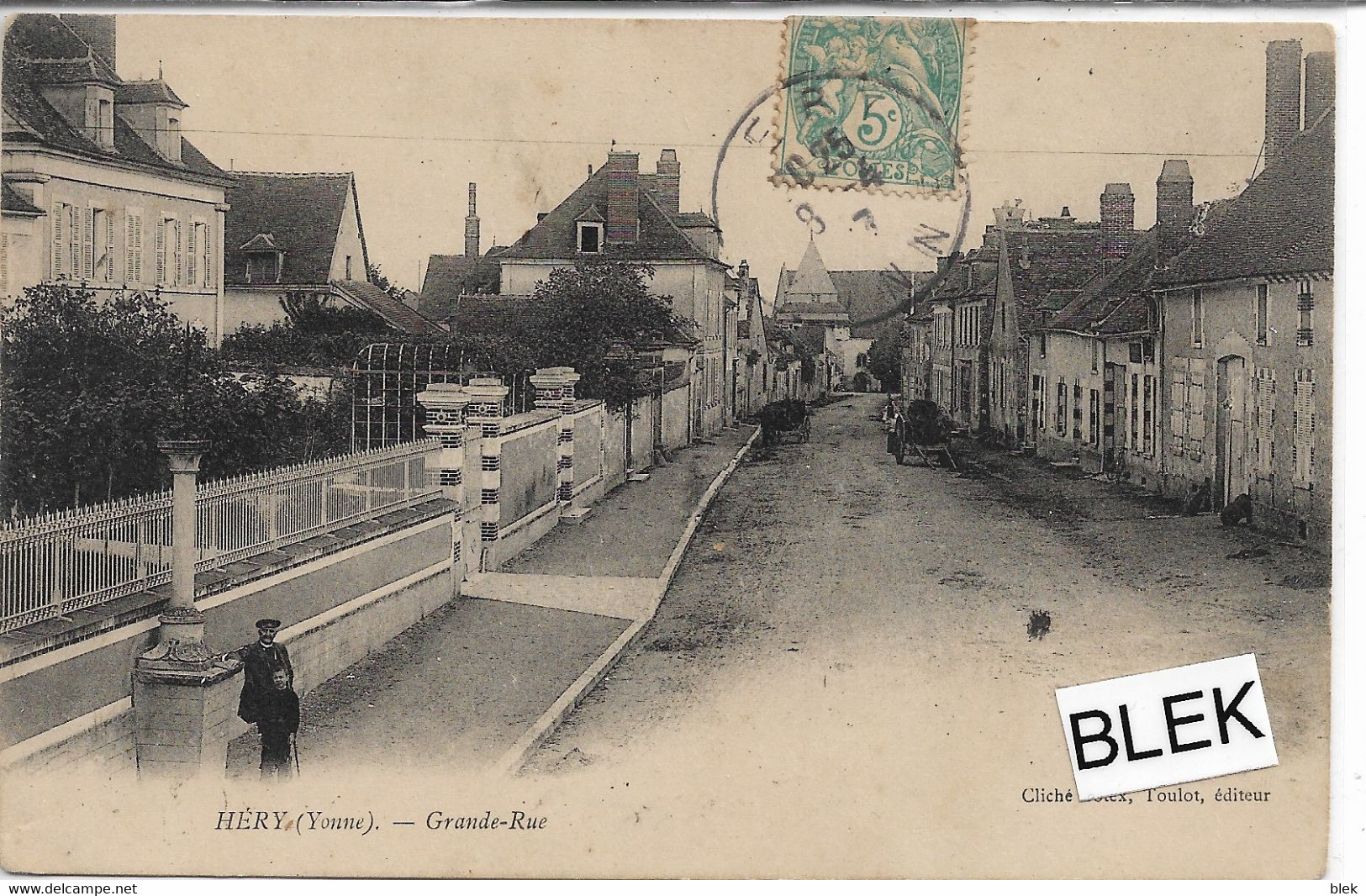 89 . Yonne .  Héry : Grande Rue . - Hery