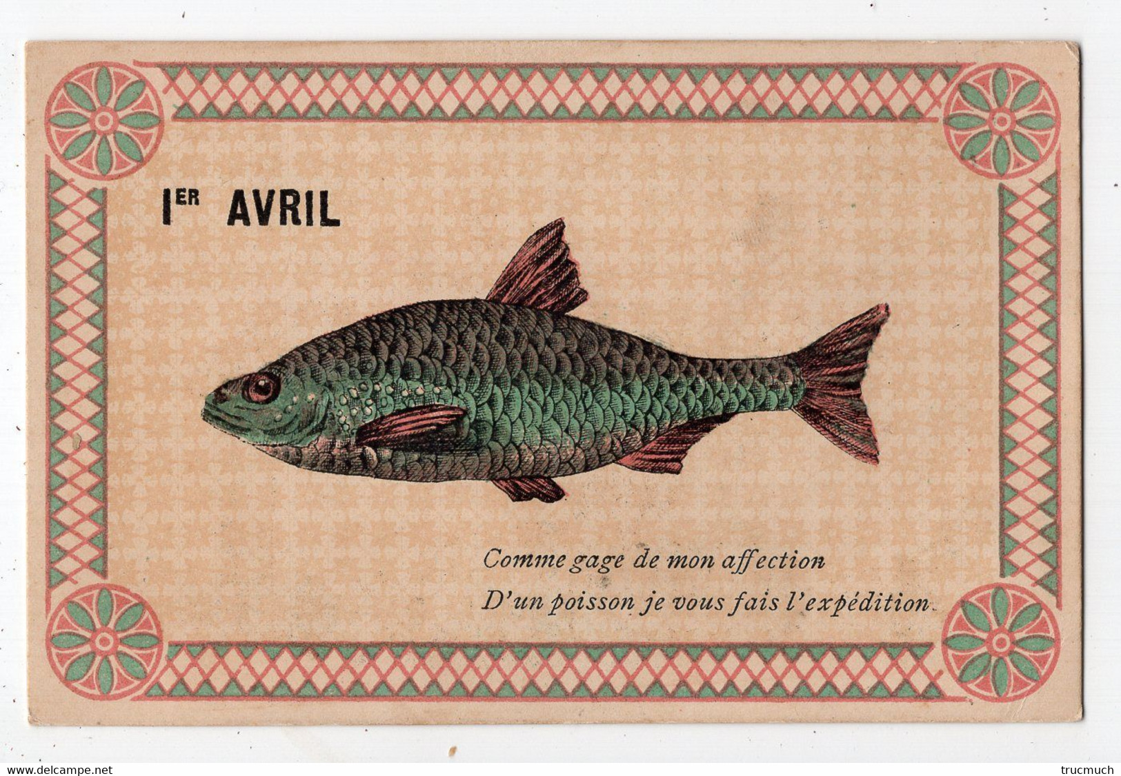 63 - 1er AVRIL - Comme Gage De Mon Affection ... - 1er Avril - Poisson D'avril