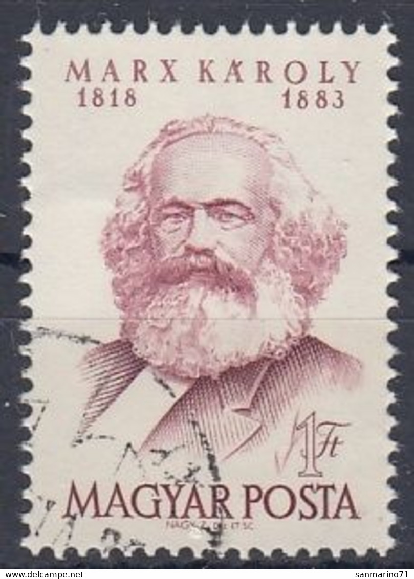 HUNGARY 2406,used,falc Hinged - Karl Marx