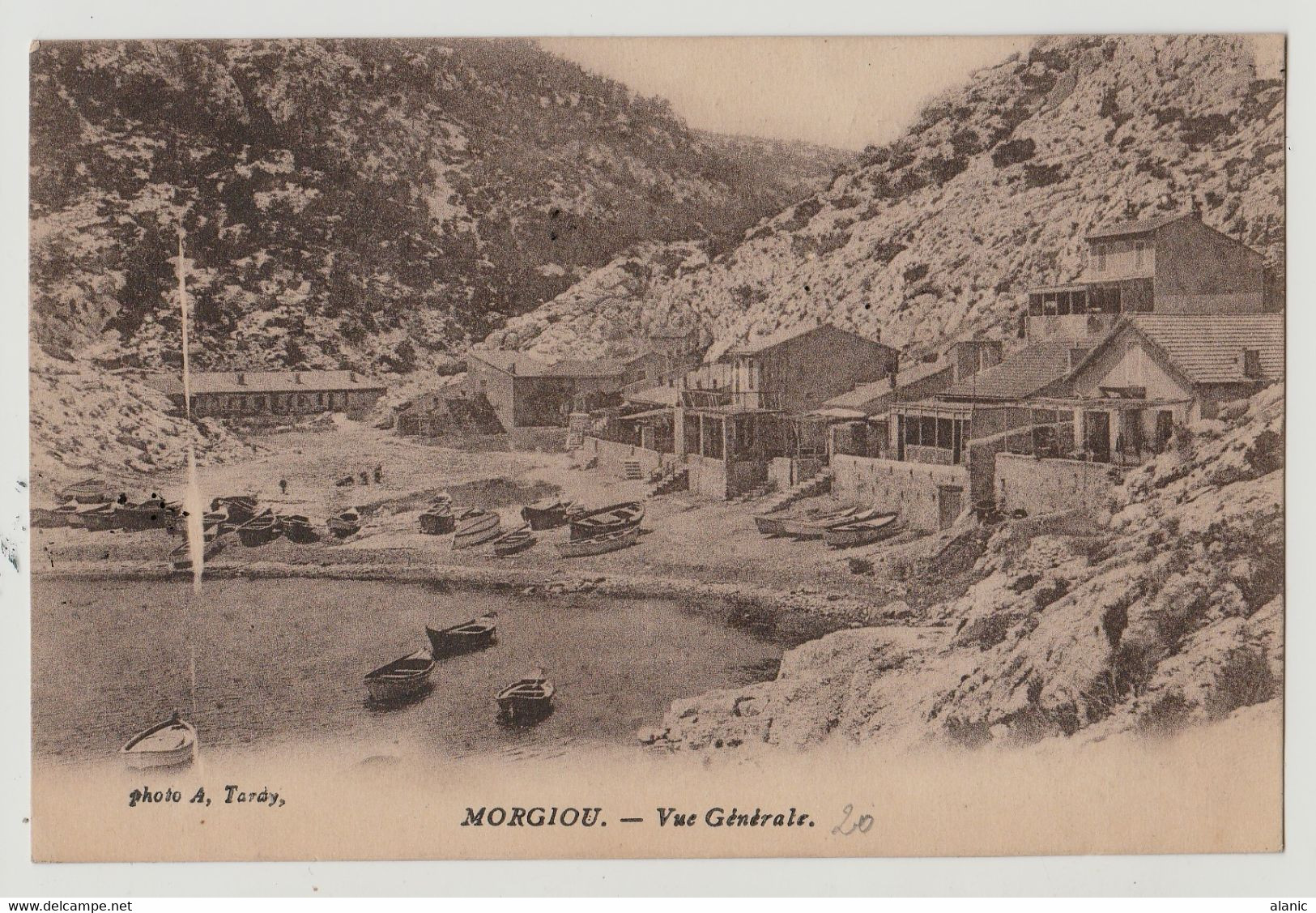 CPA - MORGIOU VUE GENERALE – Circulée  1924 PEU CONNUE - Quartiers Sud, Mazargues, Bonneveine, Pointe Rouge, Calanques