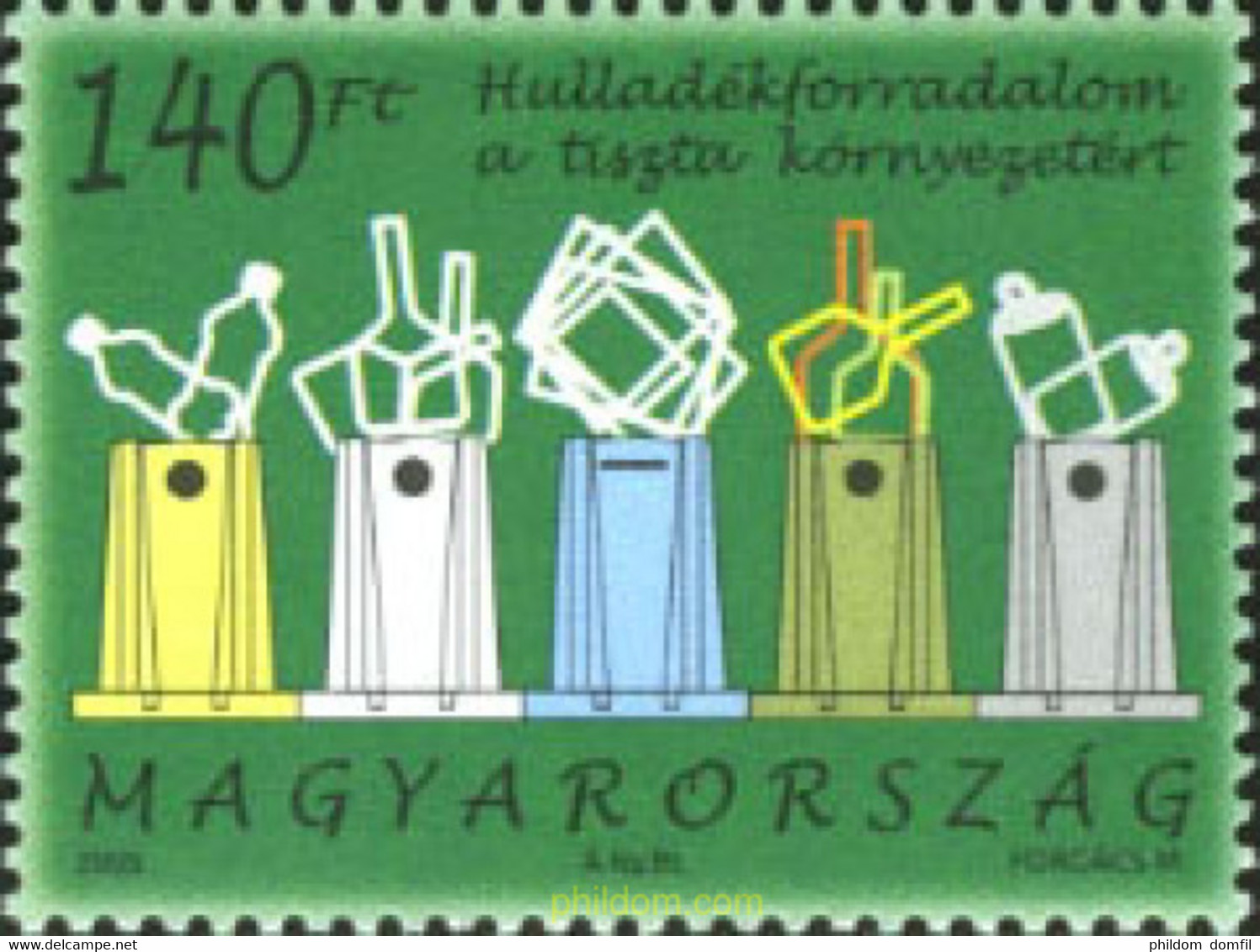 198005 MNH HUNGRIA 2005 CAMPAÑA PARA CLASIFICAR LA BASURA DE LA CASA - Usati