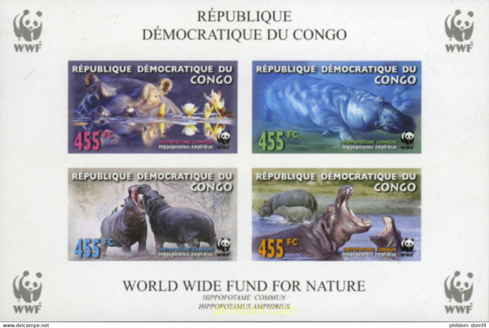 200818 MNH CONGO. República Democrática 2006 WWF - Used