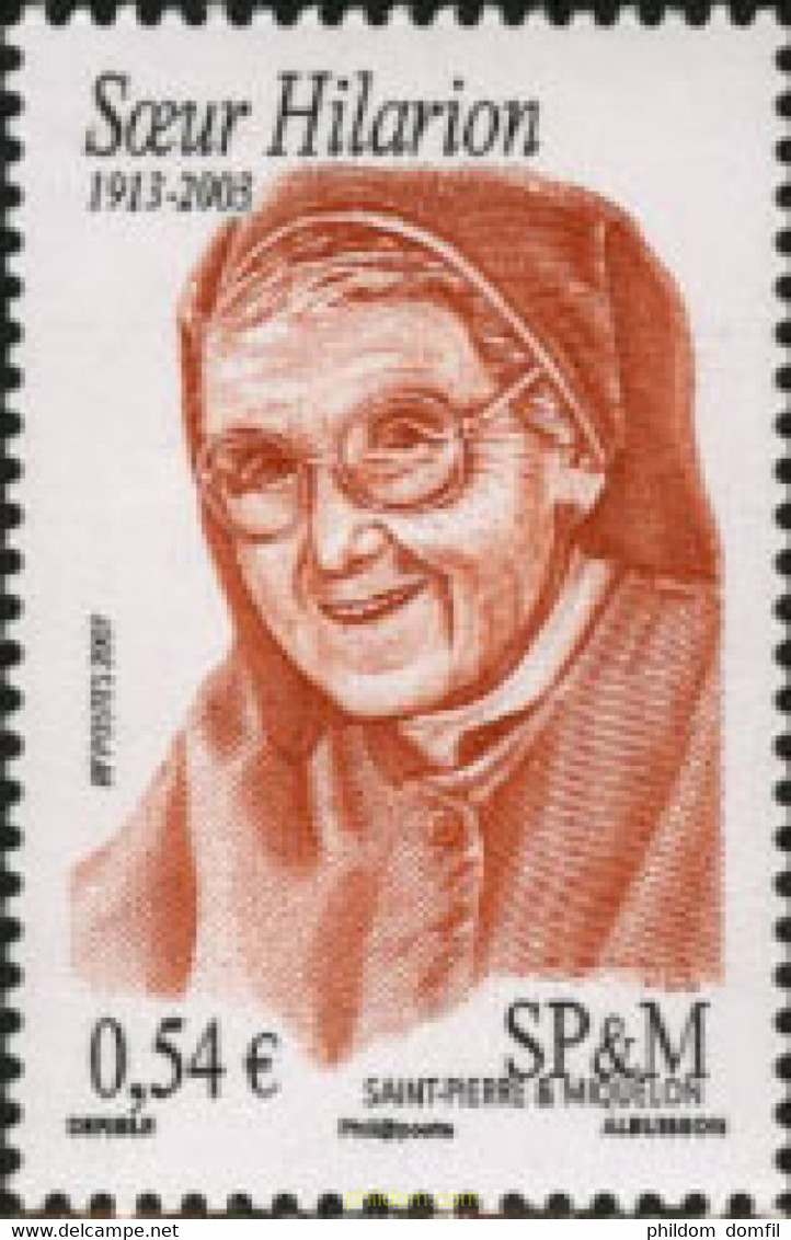 199260 MNH SAN PEDRO Y MIQUELON 2007 SOR HILARION - Gebruikt