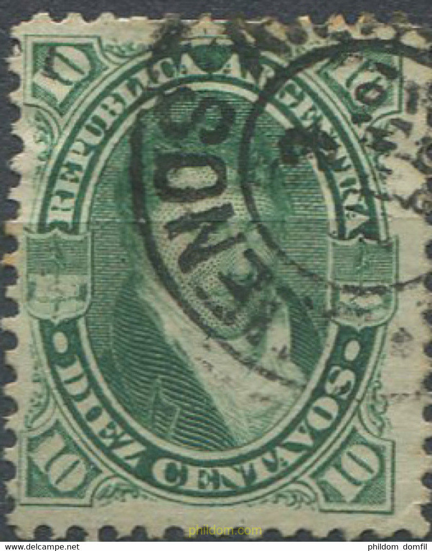 666178 USED ARGENTINA 1867 PERSONAJES - Unused Stamps