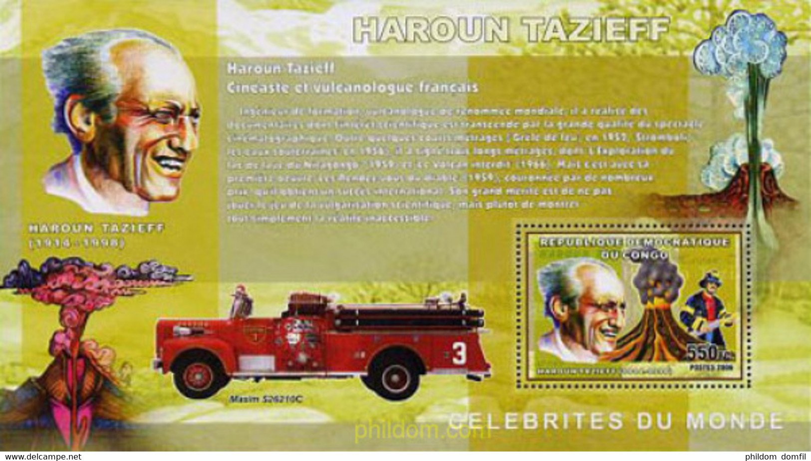 208702 MNH CONGO. República Democrática 2006 HAROUN TAZIEFF - VULCANOLOGO - Oblitérés