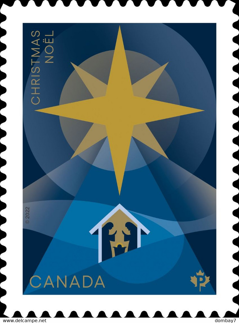 Qc. STAR OF BETHLEHEM = NATIVITY = CHRISTMAS = Single Cut From Booklet MNH Canada 2022 - Ongebruikt