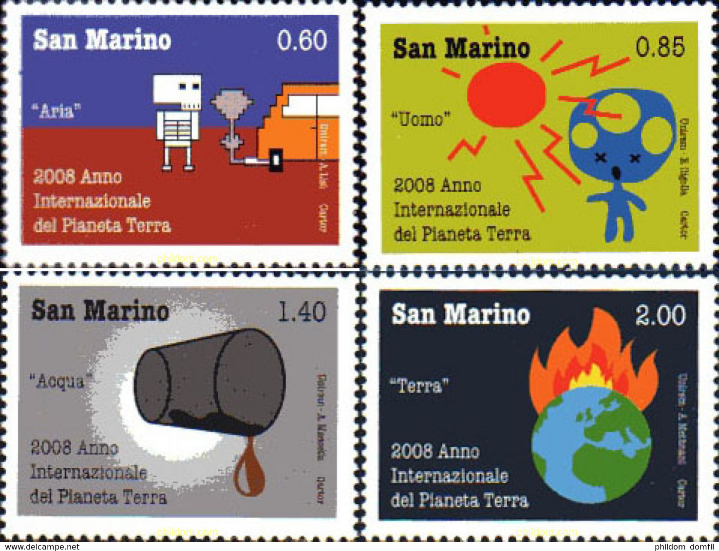 220118 MNH SAN MARINO 2008 AÑO INTERNACIONAL DEL PLANETA TIERRA - Used Stamps