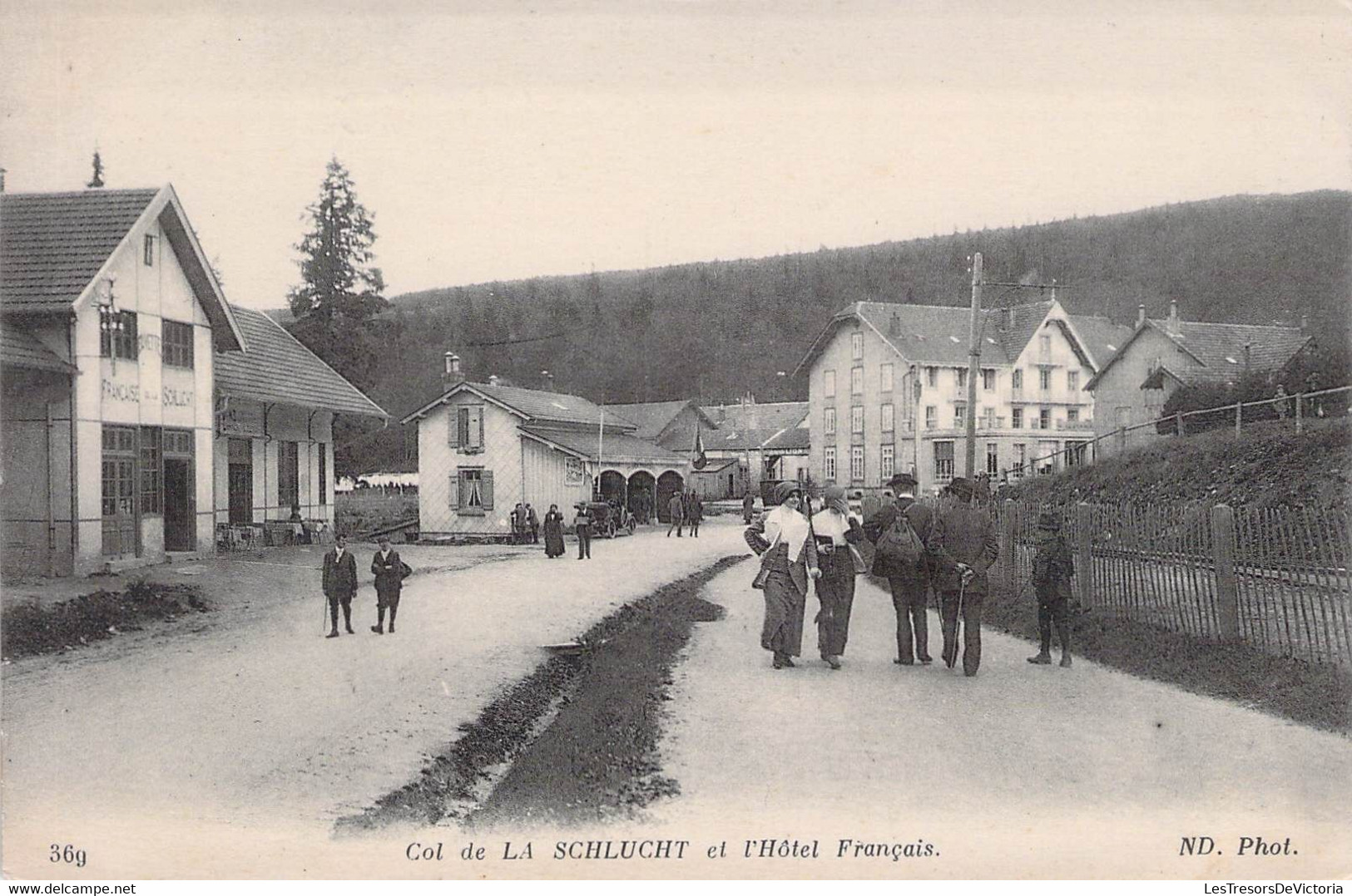 CPA FRANCE - 88 - Col De La Schlucht Et L'Hôtel Français - Animée ND PHOT - Other & Unclassified