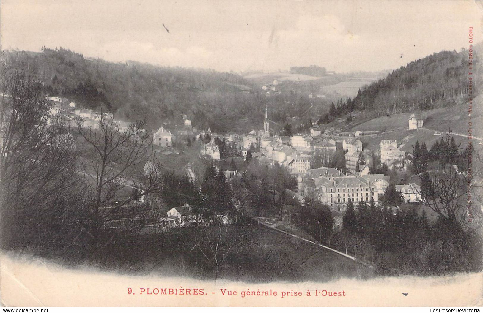 CPA FRANCE - 88 - PLOMBIERES LES BAINS - Vue Générale Prise De L'Ouest - Plombieres Les Bains