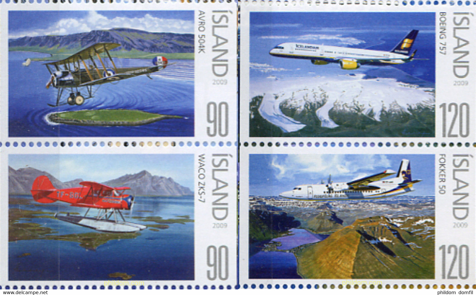 571918 MNH ISLANDIA 2009 AVIACION CIVIL - Collections, Lots & Series