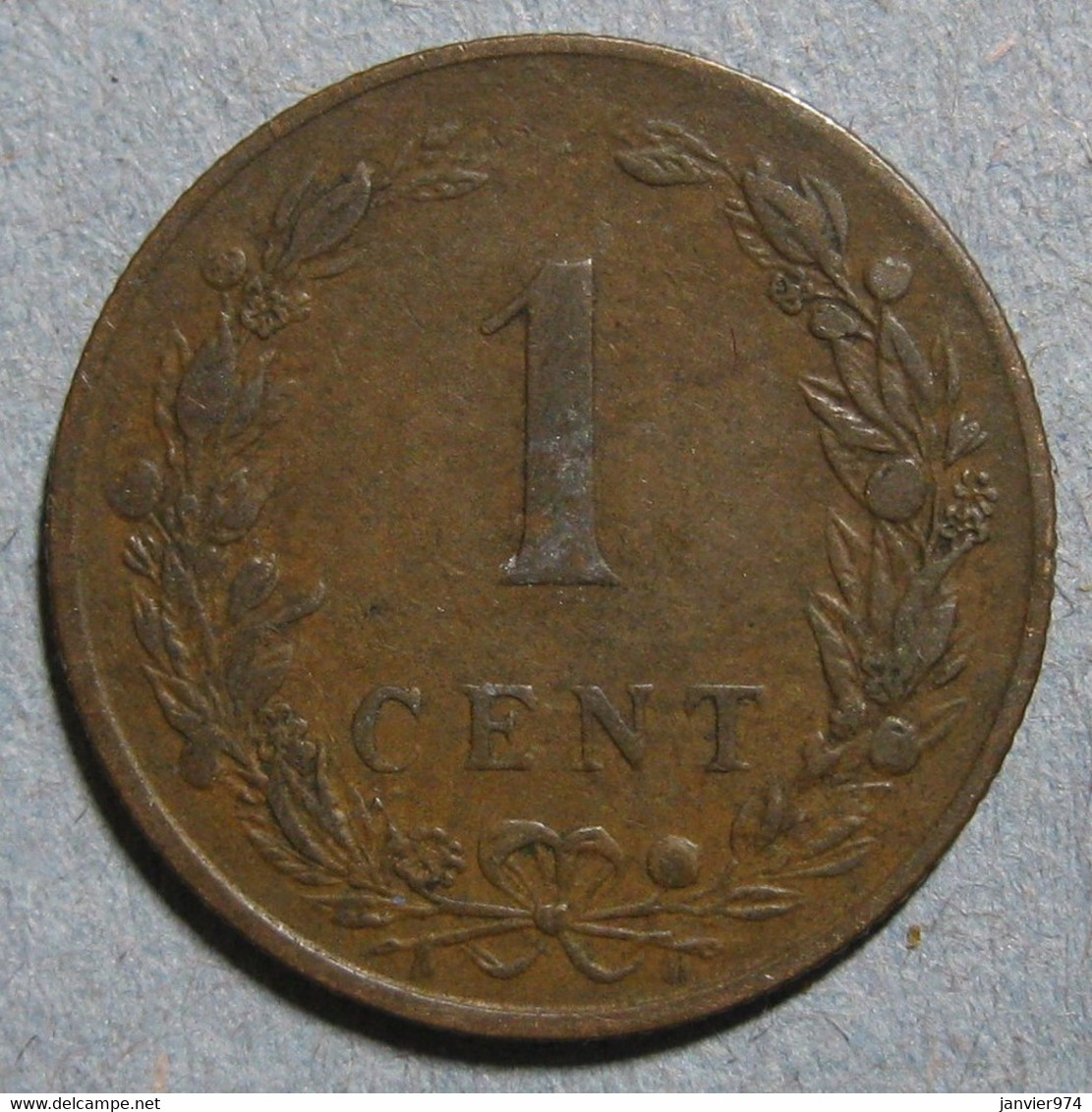 Pays-Bas, 1 Cent 1916, WILHELMINA I. Bronze. KM# 152 - 1 Centavos