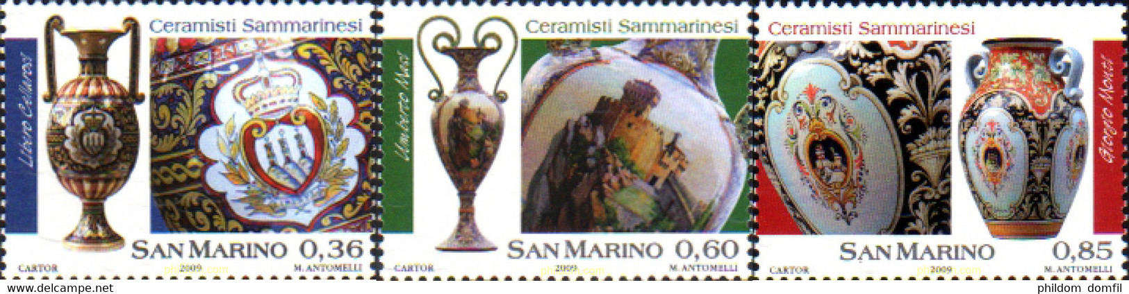 227408 MNH SAN MARINO 2009 ARTE DE LA CERAMICA - Usados