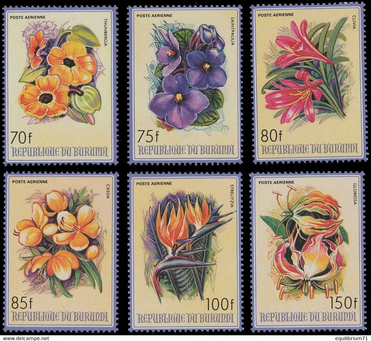 PA553/558** - Fleurs / Bloemen / Blumen / Flowers - BURUNDI - Ungebraucht