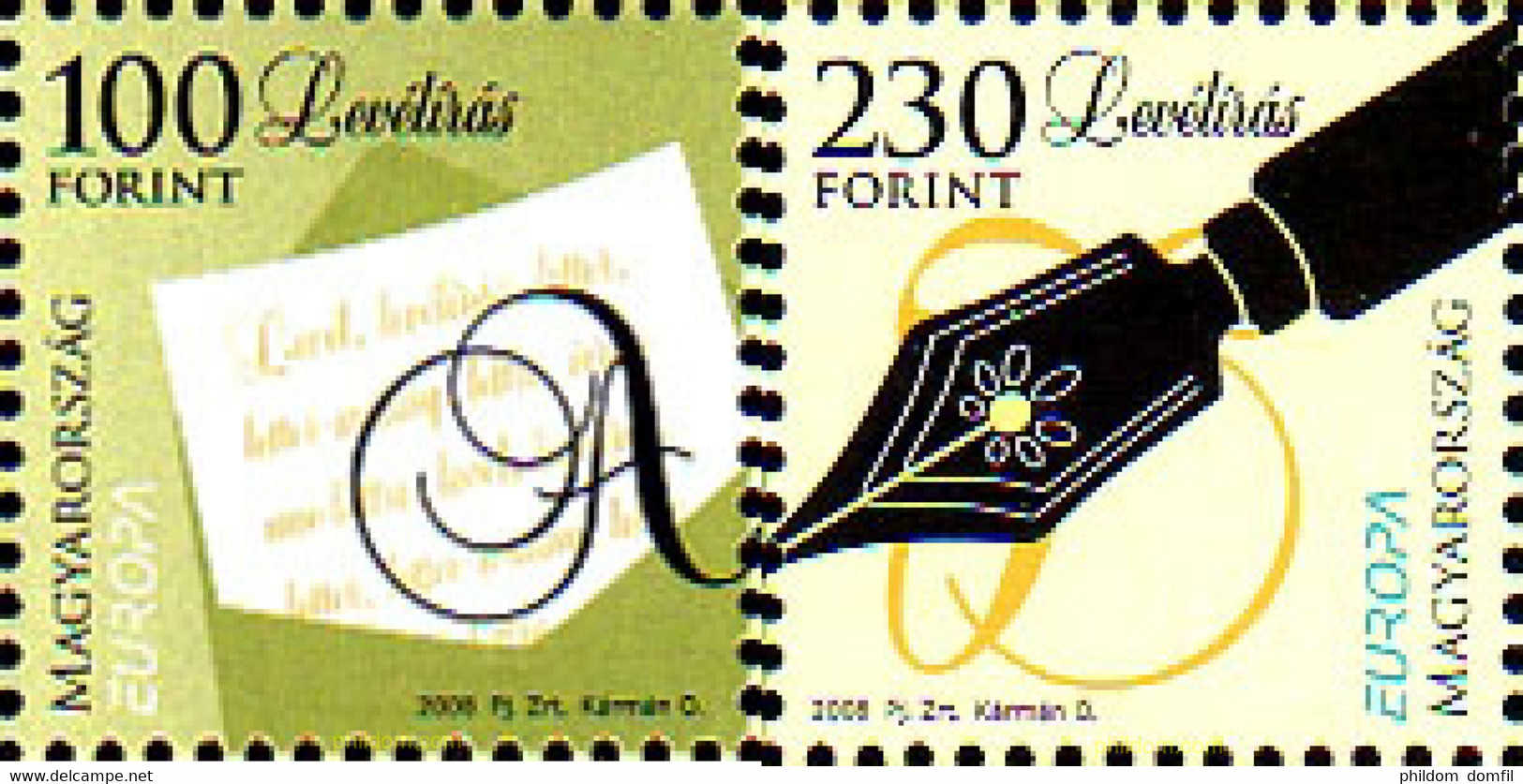 250130 MNH HUNGRIA 2008 EUROPA CEPT 2008 CARTAS - Used Stamps
