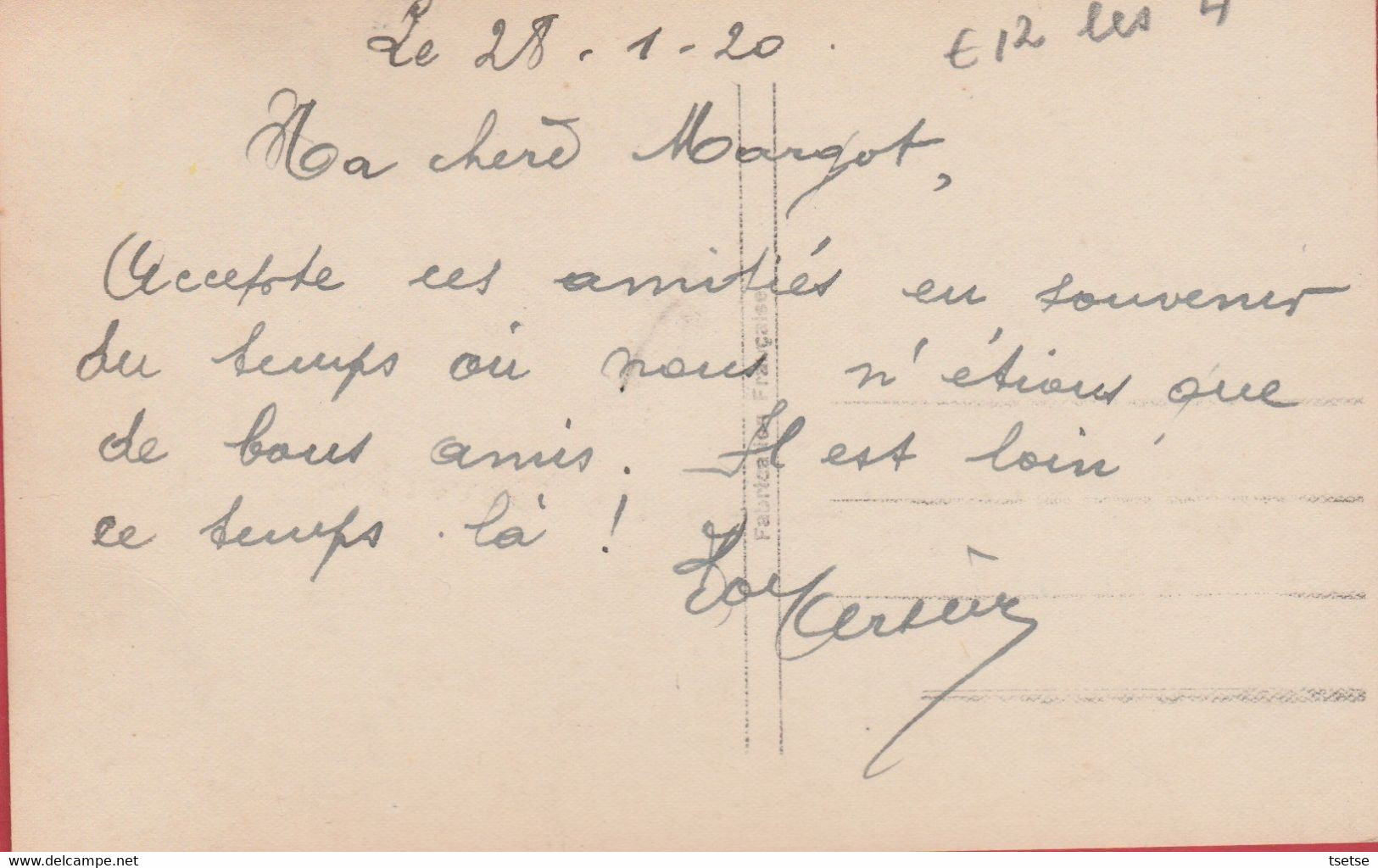 Kamp Van Berveloo / Camp De Beverloo ... Amitiés ... Jolie Fantaisie - 1920 ( Verso Zien ) - Leopoldsburg (Kamp Van Beverloo)