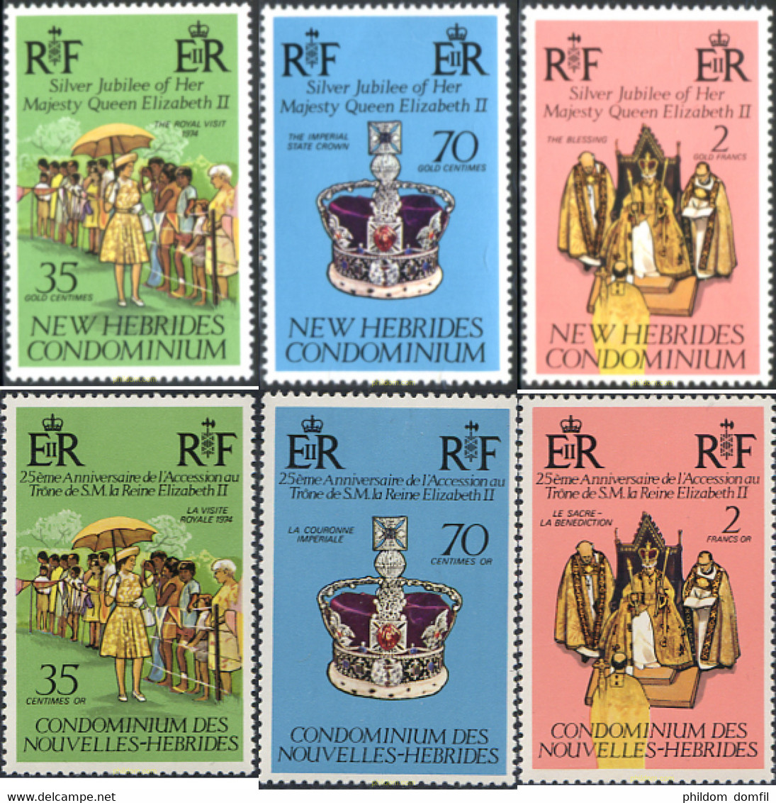 229772 MNH NUEVAS HEBRIDAS 1977 PERSONAJES - Lots & Serien