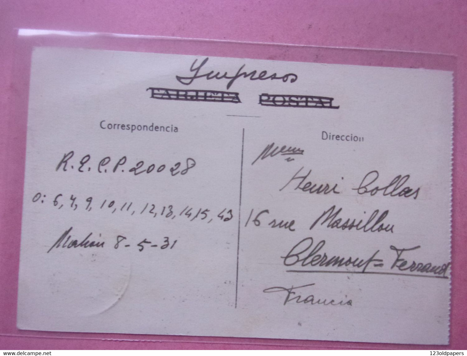 ESPANA  VOYAGEE MAHON 1931 - Other & Unclassified