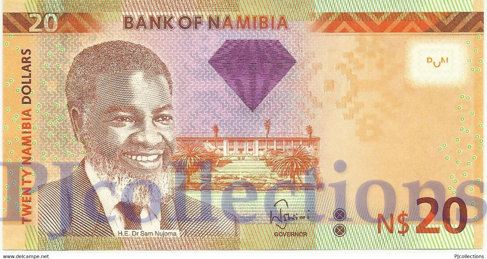 NAMIBIA 20 DOLLARS 2012 PICK 12a UNC - Namibie