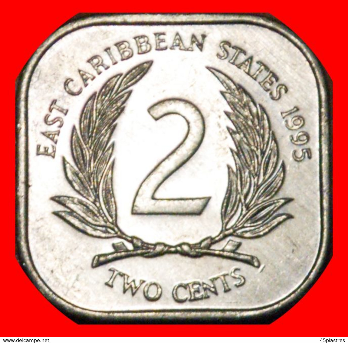 * GREAT BRITAIN (1981-2000): EAST CARIBBEAN STATES ★ 2 CENTS 1995 MINT LUSTRE QUADRANGULAR!★LOW START ★ NO RESERVE! - Caraïbes Orientales (Etats Des)