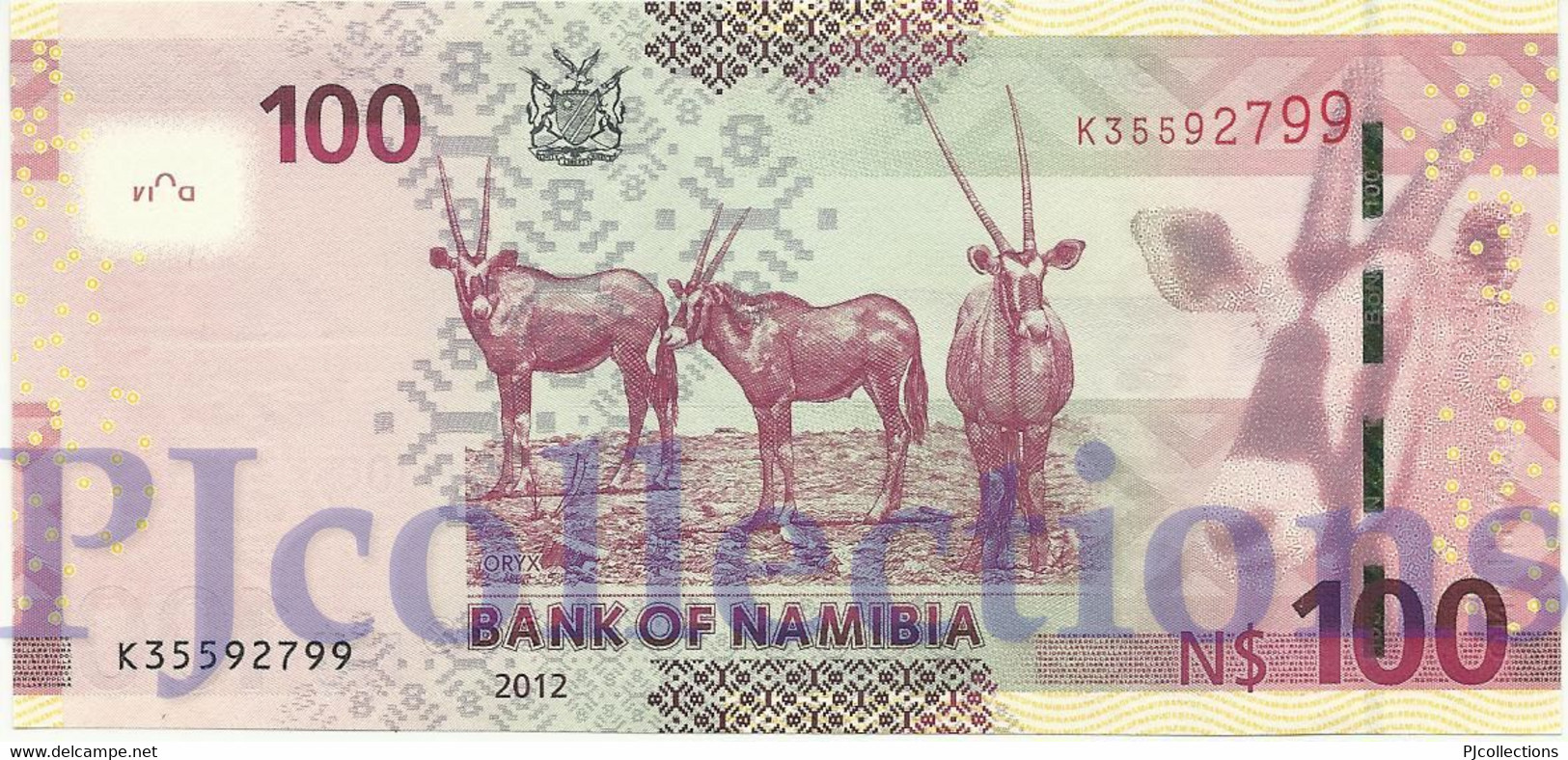 NAMIBIA 100 DOLLARS 2012 PICK 14a UNC - Namibie