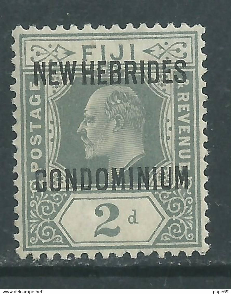 Nouvelles Hébrides N° 22 X Partie De Série : 2 P. Gris Légende Anglaise, Trace De Charnière, TB - Unused Stamps