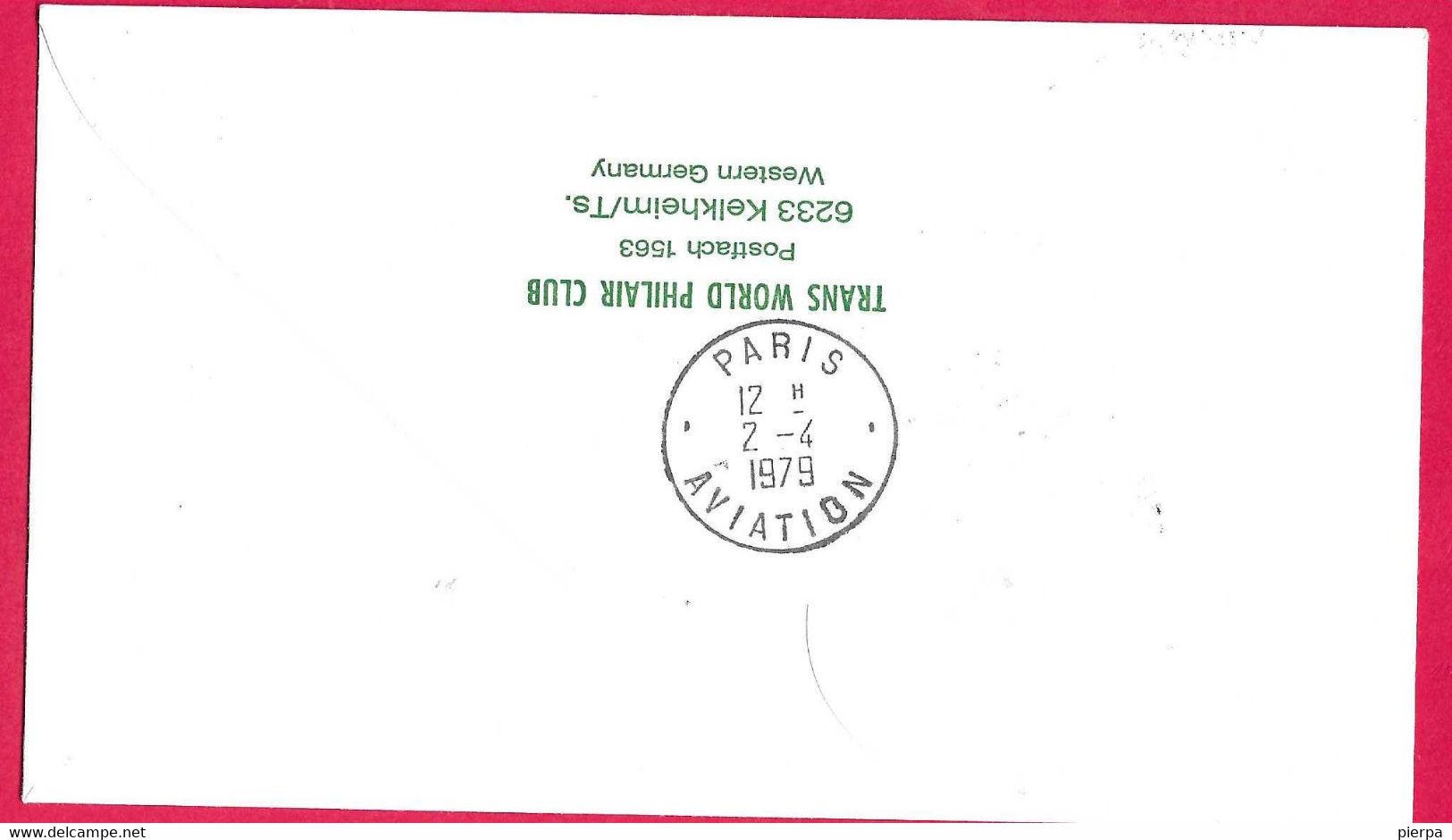 GRECIA - FIRST FLIGHT OLYMPIC AIRWAYS - ATHENS/PARIS *2.IV.79* SU BUSTA UFFICIALE - Cartas & Documentos