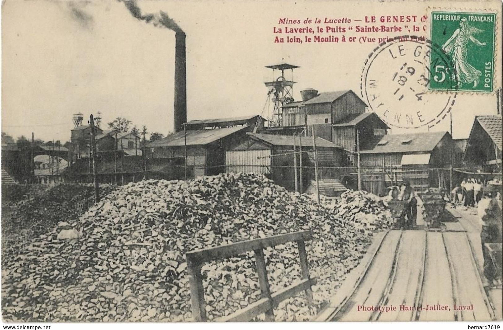 53   Le Genest -  Mines De La Lorette    - La Laverie  , Le Puits  Sainte Barbe - Le Genest Saint Isle