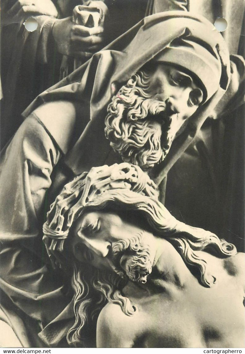 Postcard Christus Und Jospeh Von Arimathaa T. Riemschneider Artwork Detail View - Sculptures