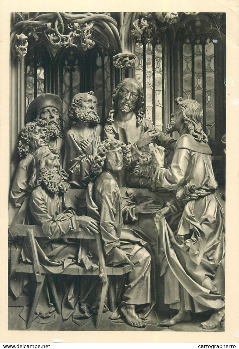 Postcard Rothenburg Ob Der Tauber St Jakobskirche Ausschnitt Aus Dem Blutaltar T. Riemschneider Artwork Detail View - Sculptures