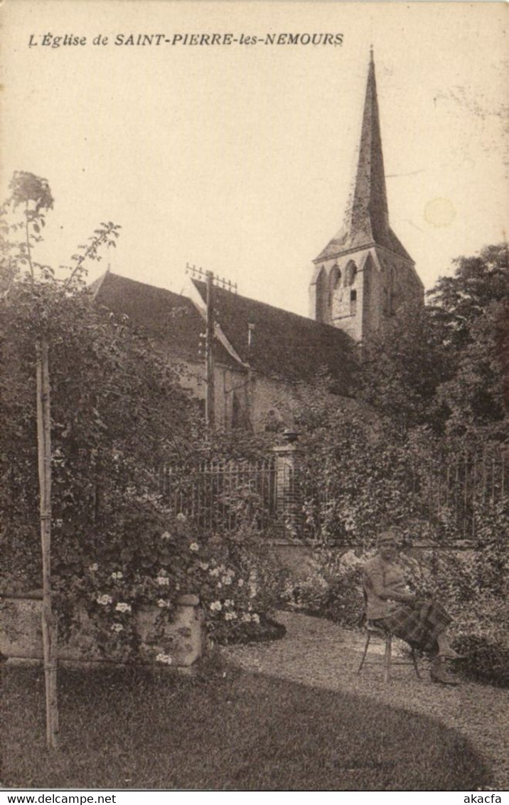 CPA L'Église De St-PIERRE Les NEMOURS (171074) - Saint Pierre Les Nemours