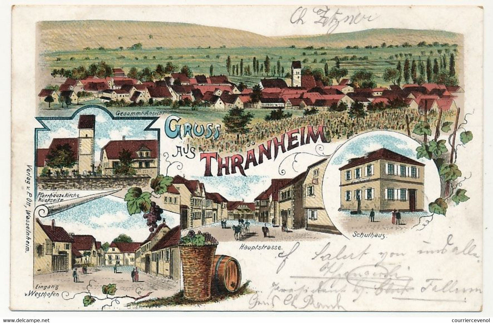 CPA - TRANHEIM (Bas-Rhin) - Gruss Aus Thranheim - 1899 - Litho - Sonstige & Ohne Zuordnung