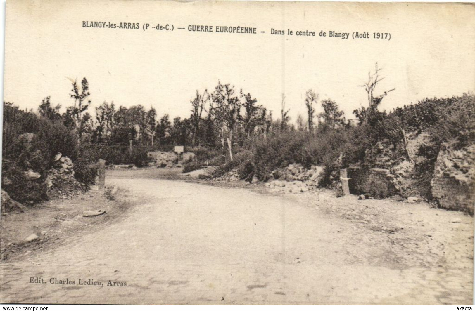 CPA BLANGY-les-ARRAS - Guerre Européenne - Dans Le Centre.. (172644) - Saint Laurent Blangy