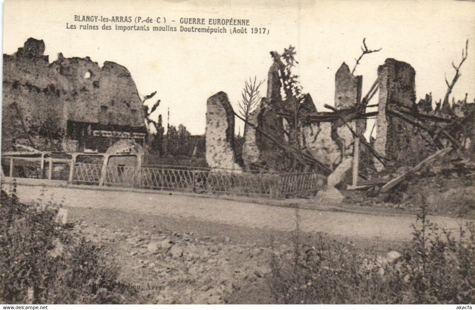 CPA BLANGY-les-ARRAS - Guerre Européenne Les Ruines Des.... (172640) - Saint Laurent Blangy