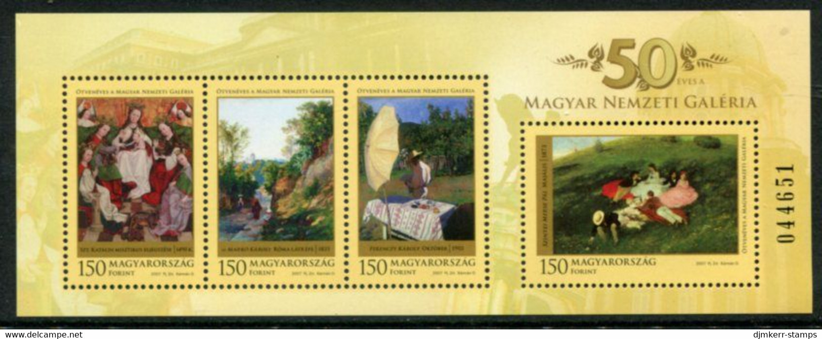 HUNGARY 2007 National Gallery Block MNH / **.  Michel Block 315 - Ongebruikt