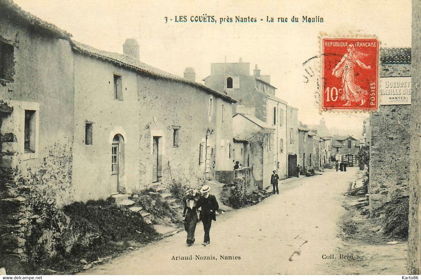 Les Couets , Bouguenais * Près Nantes * La Rue Du Moulin * Villageois - Bouguenais