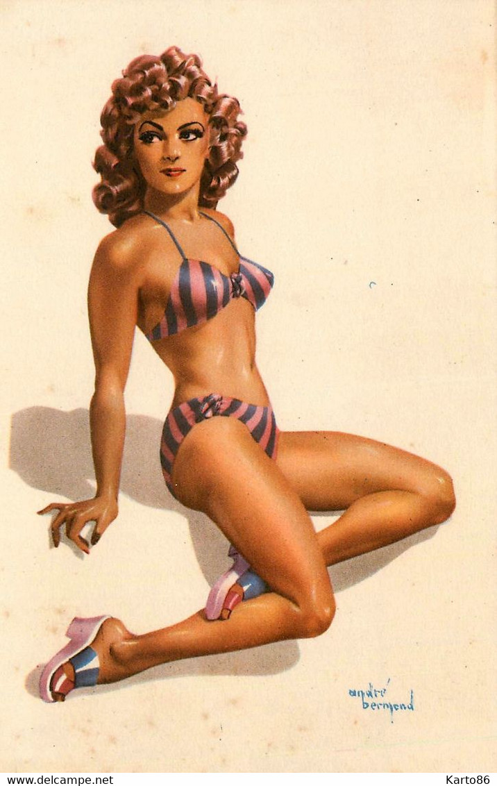 Pin Up Curiosa Mode * CPA Illustrateur André BERMOND * Baigneuse Maillot De Bain - Mode