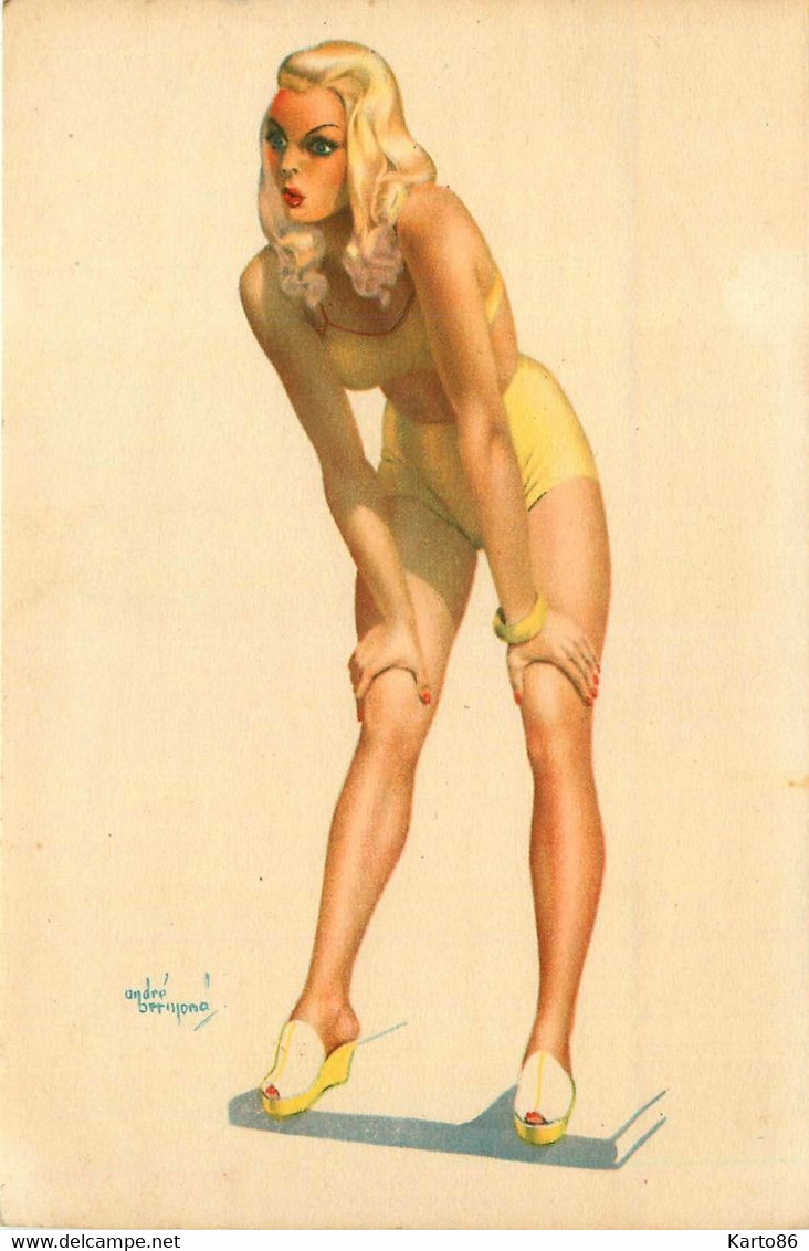 Pin Up Curiosa Mode * CPA Illustrateur André BERMOND * Baigneuse Maillot De Bain - Mode