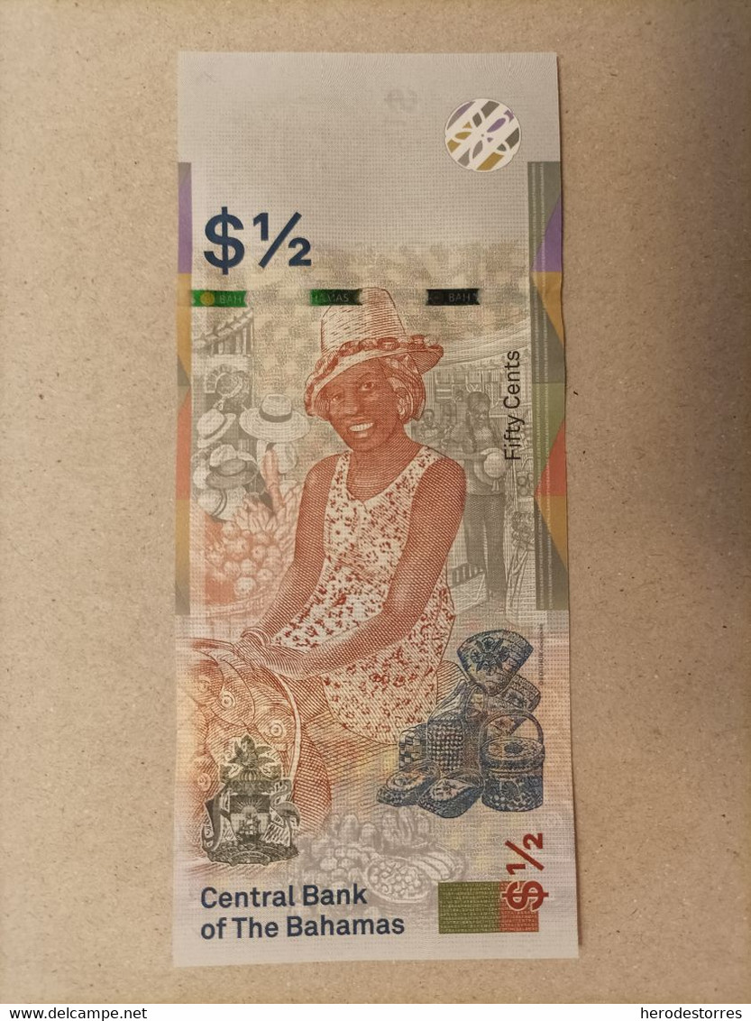 Billete De Bahamas De Medio Dólar, Serie A, UNC - Bahama's