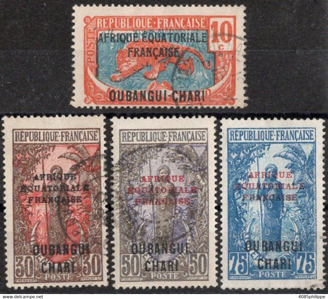 Oubangui Timbres-Poste N°63 à 66 Oblitérés TB Cote 5€50 - Used Stamps