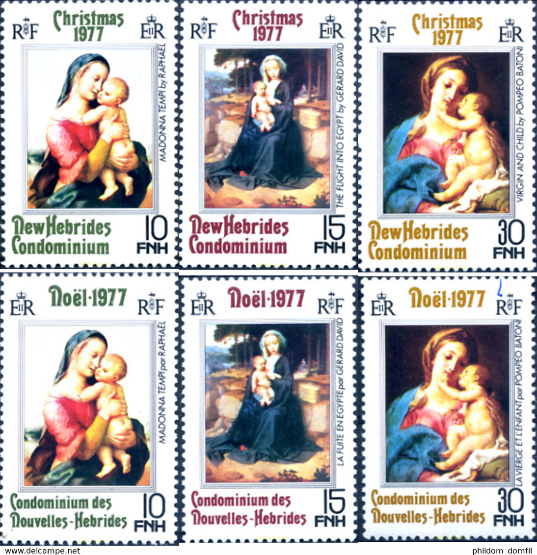 243158 MNH NUEVAS HEBRIDAS 1977 NAVIDAD - Colecciones & Series