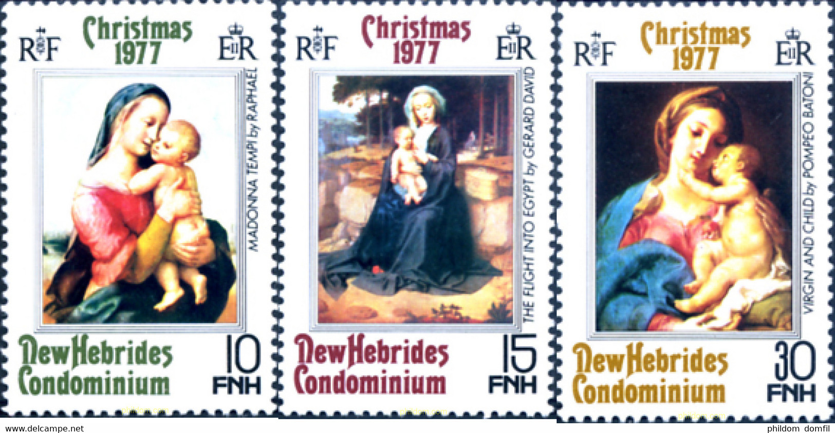 584732 MNH NUEVAS HEBRIDAS 1977 NAVIDAD - Collections, Lots & Séries