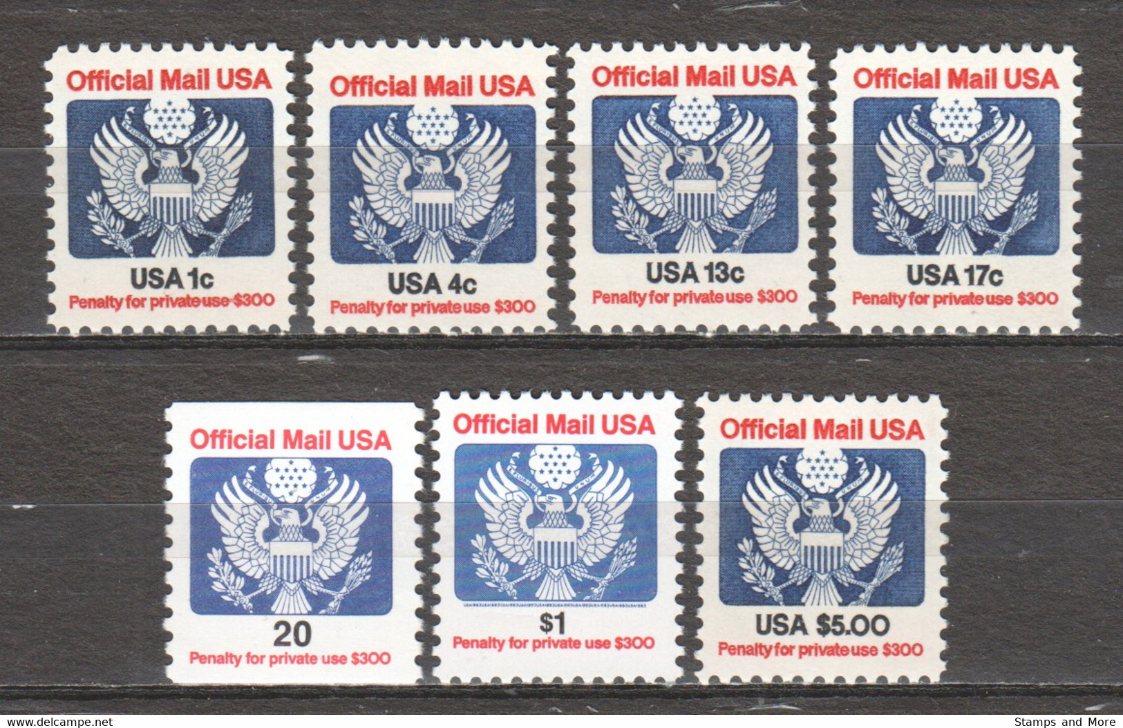 USA 1983 Dienstmarken Mi 99-105 MNH - Dienstmarken