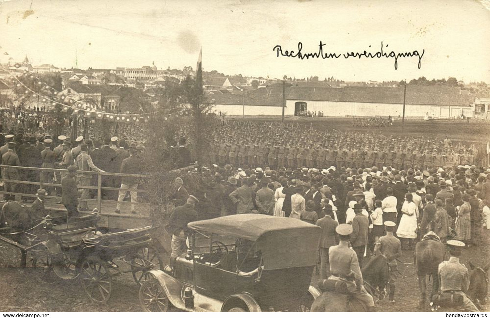 Brazil, CURITYBA, Military Parade On The 27th Of May 1920 RPPC Postcard - Curitiba