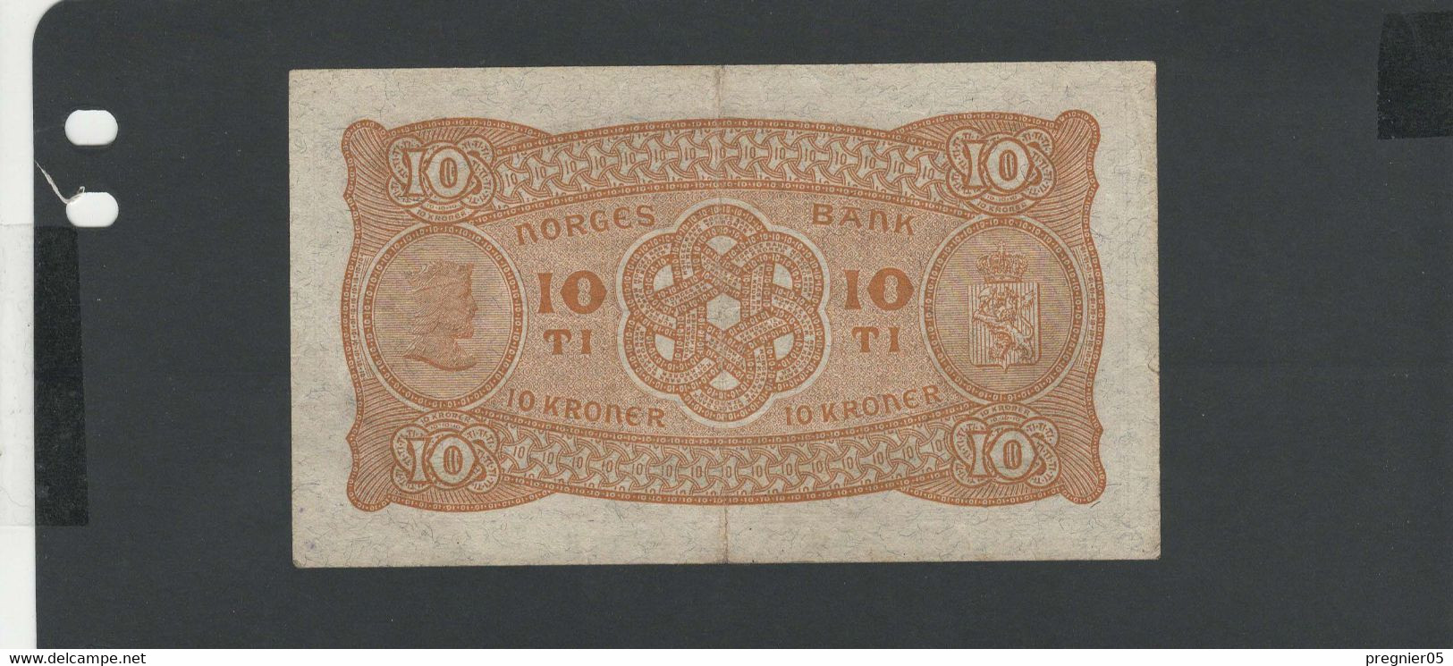 NORVEGE -  Billet 10 Couronnes 1943 TTB/VF Pick-8c - Norway