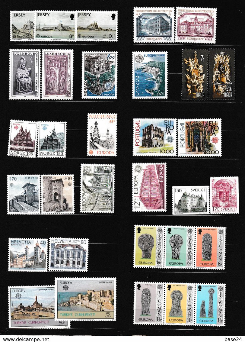 1978 EUROPA CEPT EUROPE  ANNATA  YEAR MNH** 30 Paesi Con 65 Valori - Komplette Jahrgänge