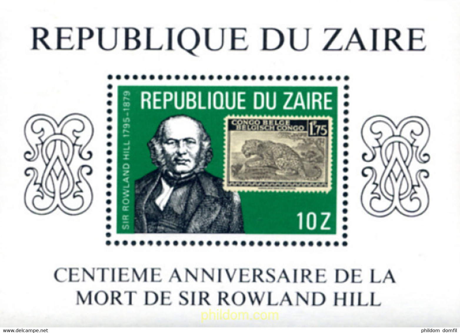 243989 MNH ZAIRE 1980 100 ANIVERSARIO DE LA MUERTE DE ROWLAND HILL - 1980-1989